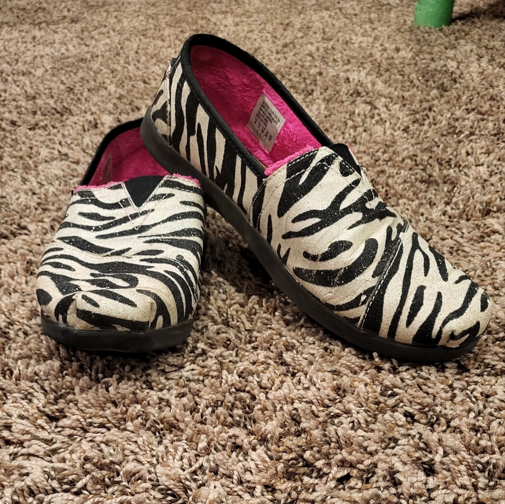 Zebra Print Women's Slip-On Shoes
